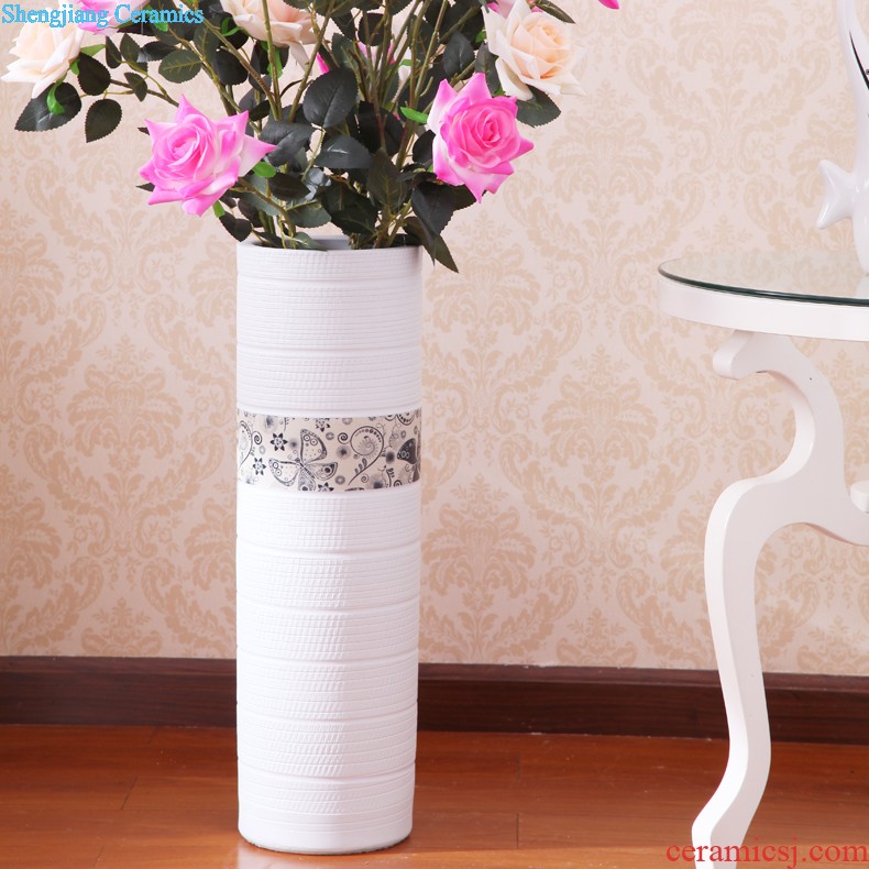 Jingdezhen ceramic vase color glaze kiln vase now landing contracted sitting room hotel villa clubhouse furnishing articles