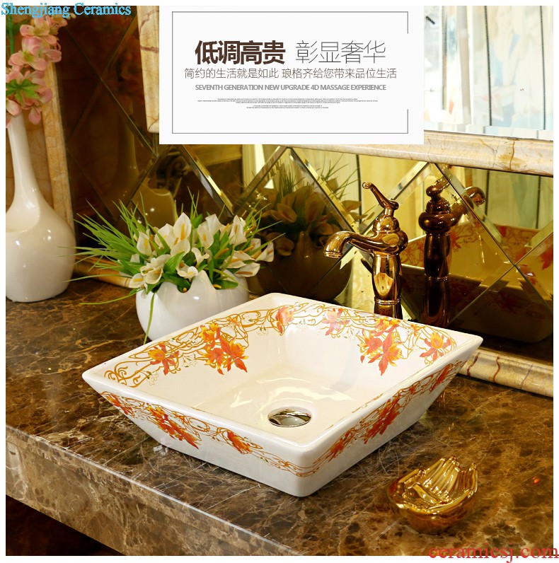 Jingdezhen ceramic basin sinks art stage of the basin that wash a face the sink Oval, Lin red maple C