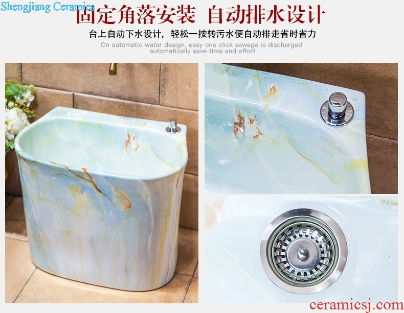 Koh larn, qi stage basin square square the lavabo Mosaic bathroom art basin basin ceramic lavatory basin