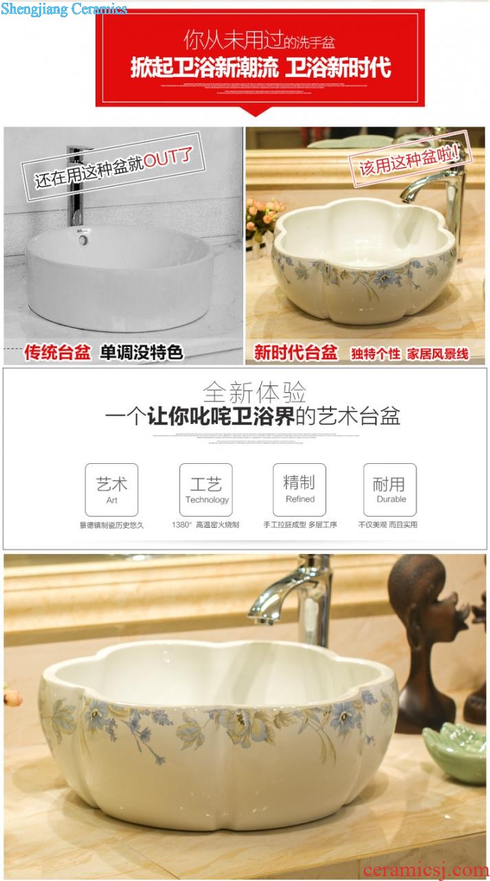 Post, qi jingdezhen basin of Chinese style restoring ancient ways ceramic column balcony floor toilet lavabo wash face basin that wash a face