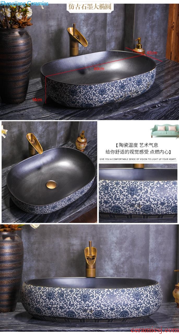 Ceramic balcony wash basin trough large mop mop pool mop pool toilet small household floor mop pool