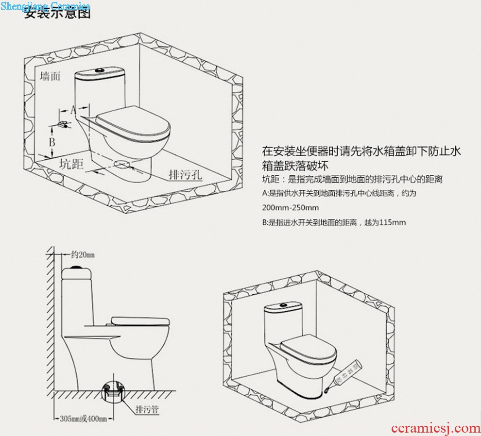 Rectangle on the stage basin sink ceramic art basin of the basin that wash a toilet lavatory basin home wash gargle