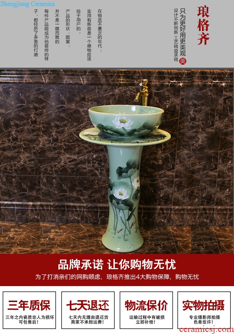 Lavabo ceramic column toilet bowl washing pool balcony sink lavatory toilet pillar landing