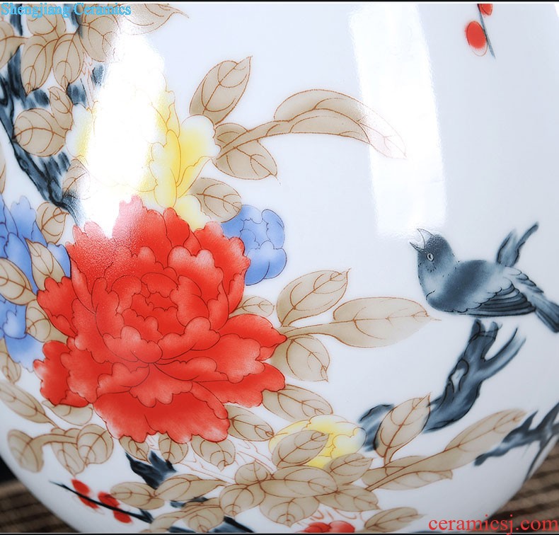 Jingdezhen ceramics hand-painted floret bottle water raise lucky bamboo flower arrangement of blue and white porcelain decorative furnishing articles creative arts and crafts