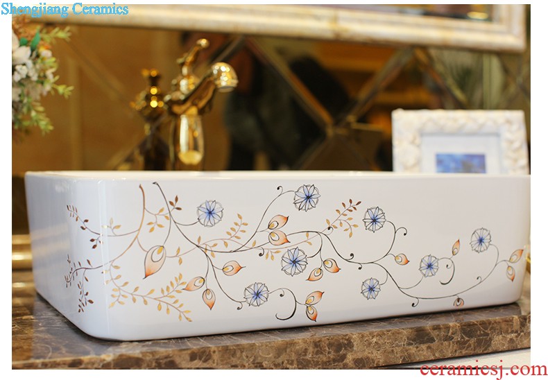 Koh larn, qi Jingdezhen ceramic toilet stage basin sink basin art basin sinks Waist drum flowers