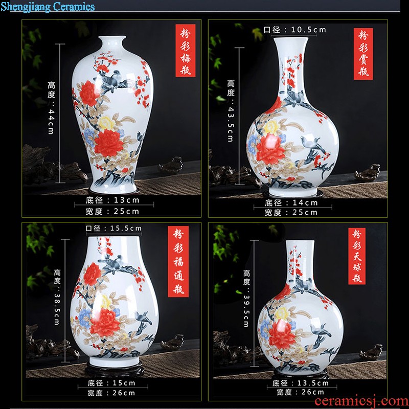 Jingdezhen ceramics hand-painted floret bottle water raise lucky bamboo flower arrangement of blue and white porcelain decorative furnishing articles creative arts and crafts