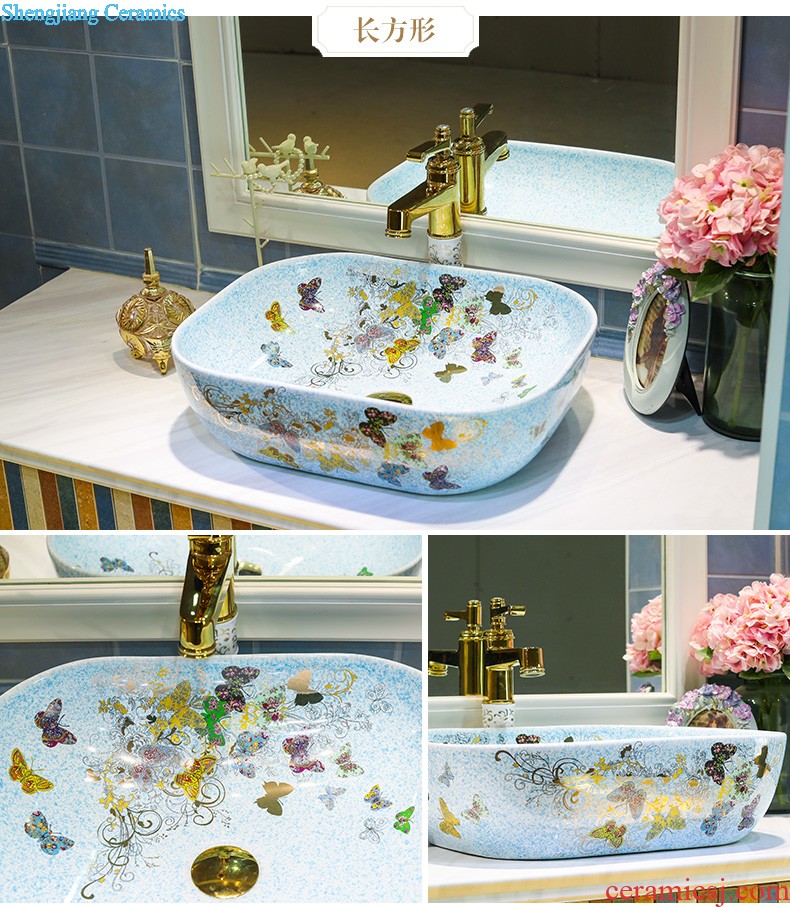 M beautiful ceramic mop pool Jingdezhen art mop basin antique green bethanath balcony outdoor mop pool