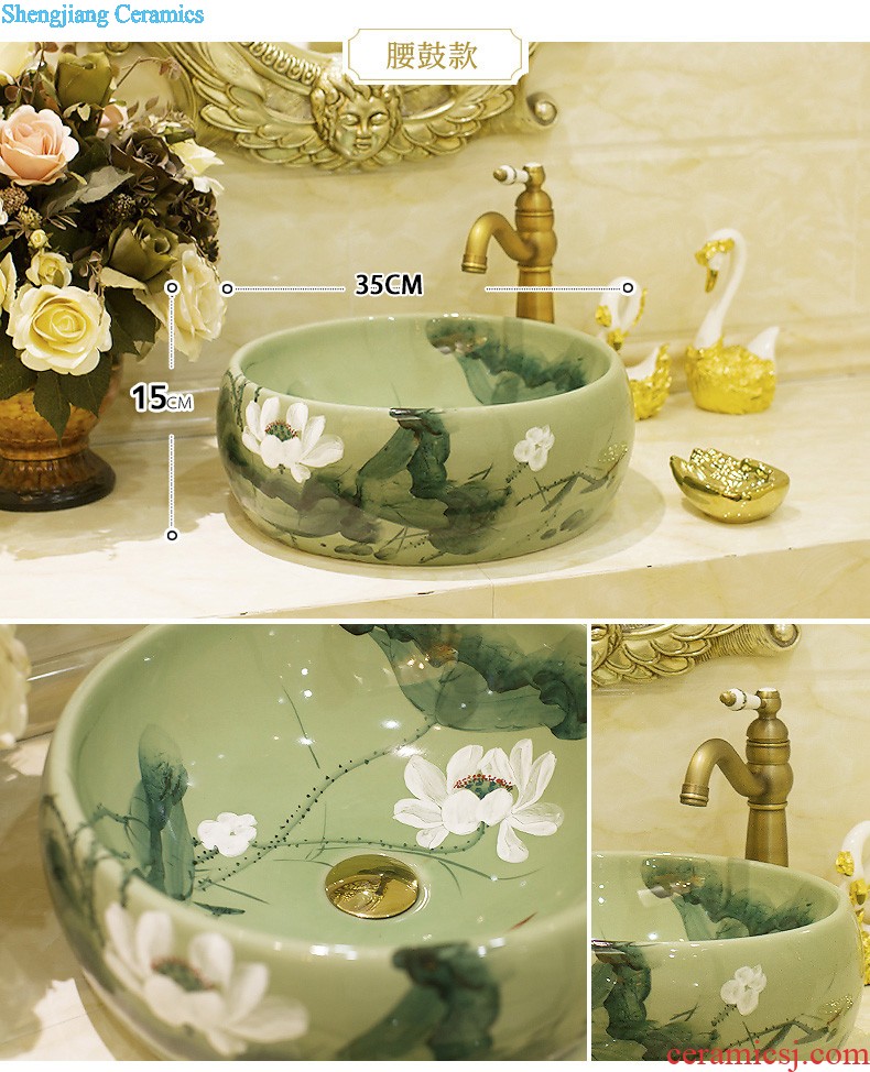 The stage basin circular wash basin art basin bathroom sinks the basin that wash a face on the sink of household ceramics