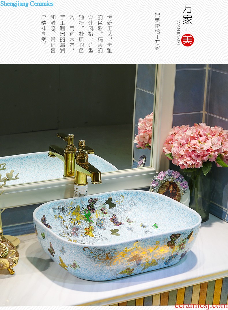 M beautiful ceramic mop pool Jingdezhen art mop basin antique green bethanath balcony outdoor mop pool