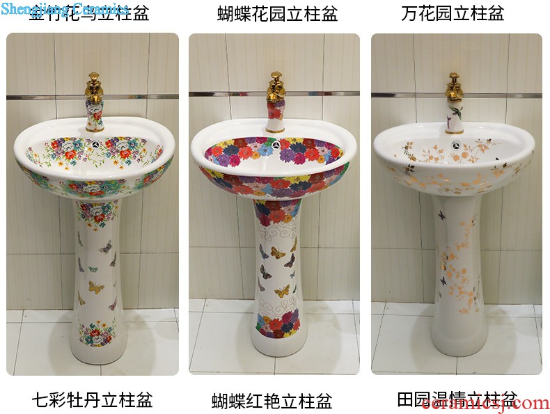 Lavabo ceramic column toilet bowl washing pool balcony sink lavatory toilet pillar landing