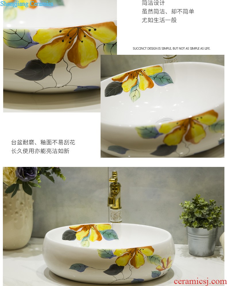 Koh larn, qi increase of jingdezhen ceramic toilet lavabo that defend bath lavatory art basin gold flipping