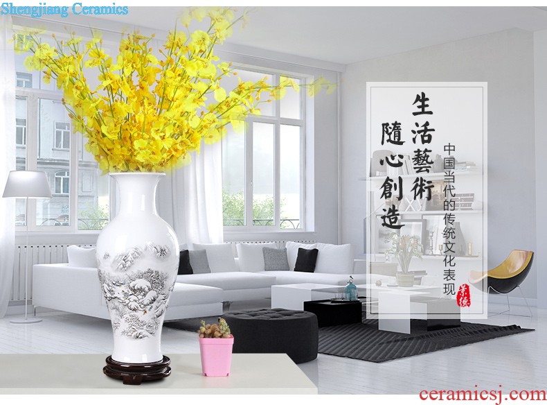 Jingdezhen ceramic vases, furnishing articles Home sitting room adornment flower arranging wine ark adornment handicraft furnishing articles room