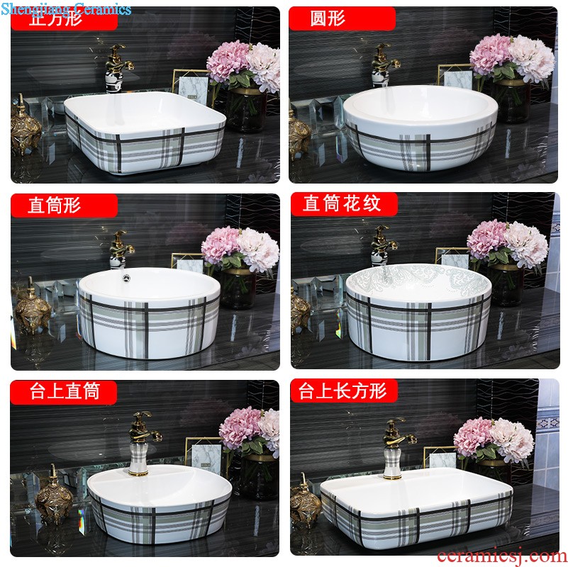 Koh larn, qi European stage basin oval square ceramic art basin basin lavatory basin sink pools