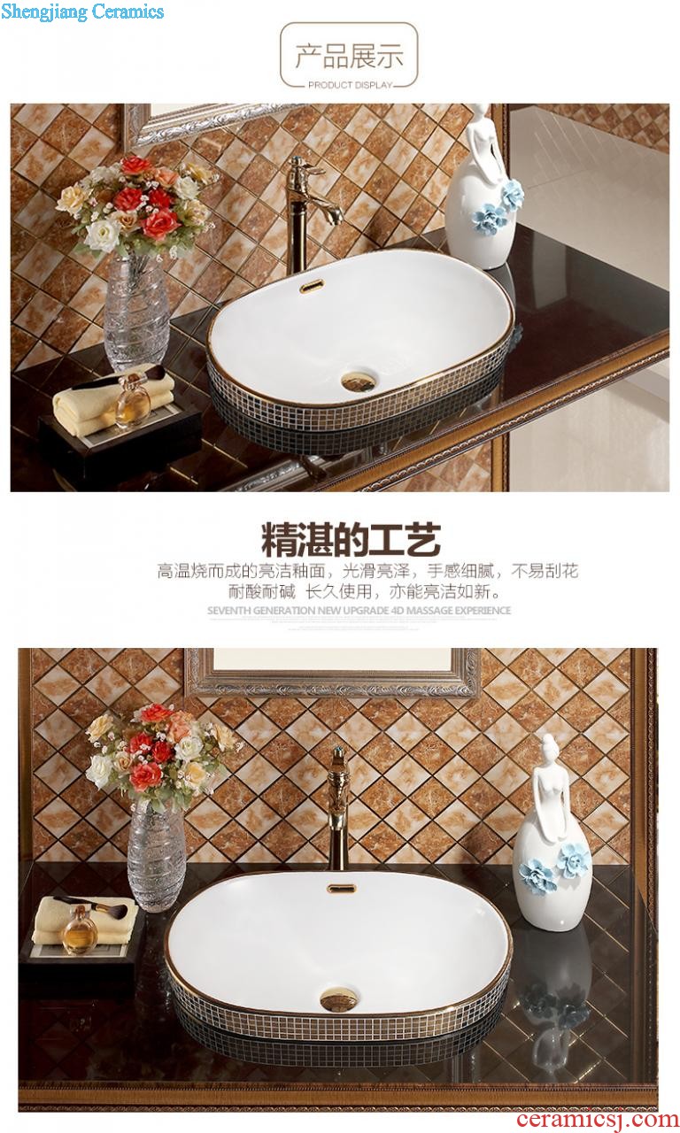 Koh larn, qi lavabo pillar type lavatory ceramic floor balcony sink basin to one column to wash their hands