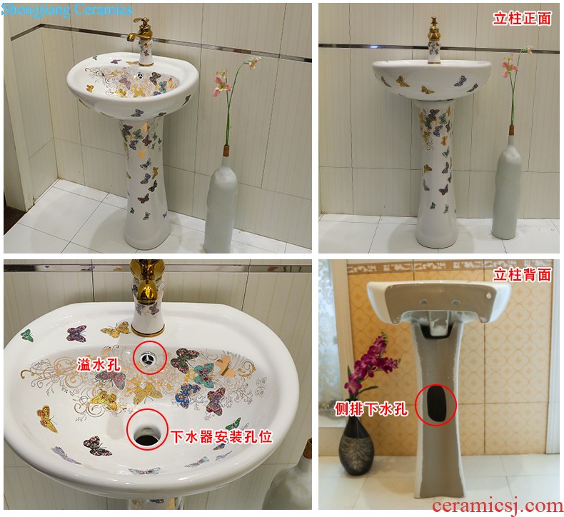 Lavabo ceramic column toilet bowl washing pool balcony sink lavatory toilet pillar landing