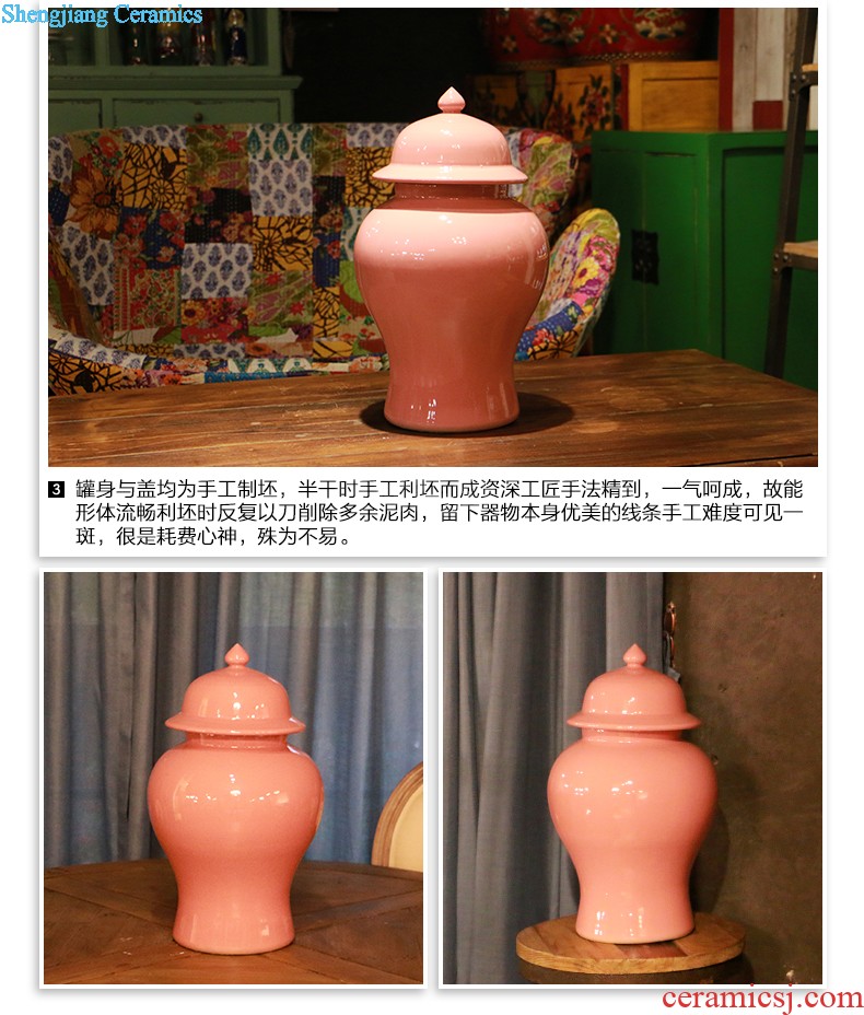 Pink space geometry 】 【 general cans ceramic vases, furnishing articles Soft outfit stylist decorate restaurant decoration