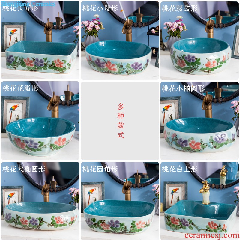 Basin of pillar type lavatory ceramic column balcony sink sink basin of outdoor garden ground column independently