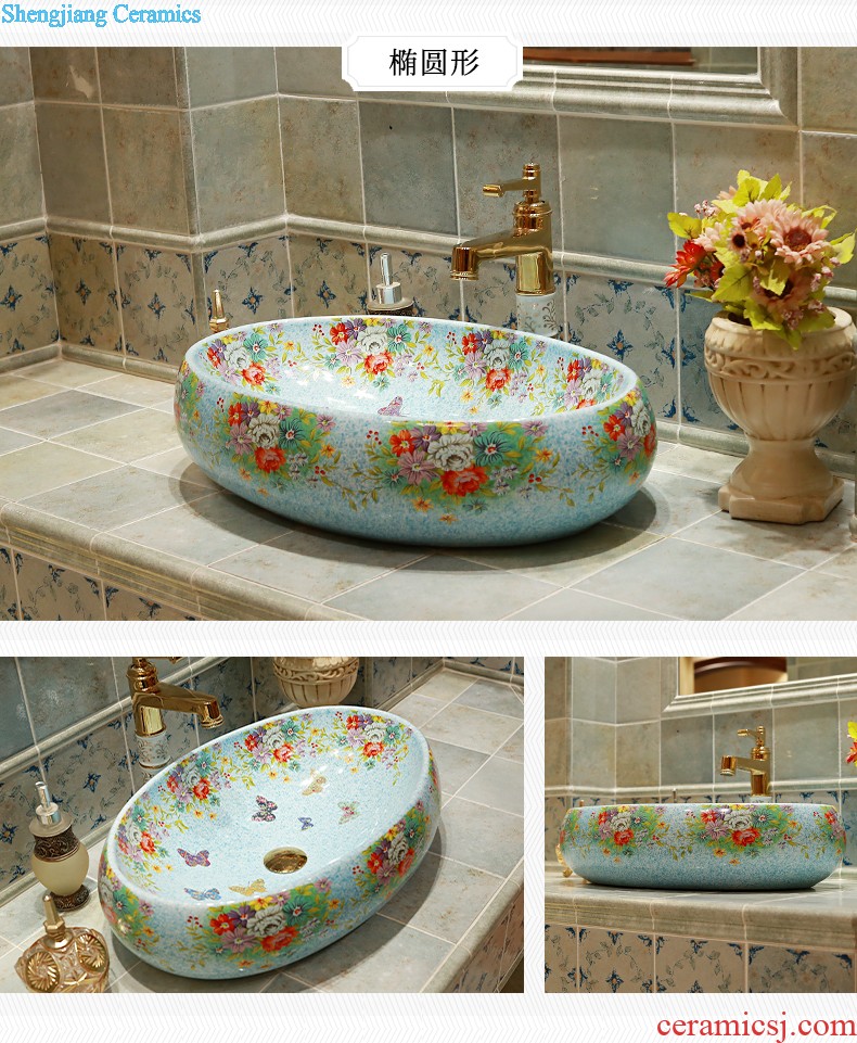 M the jingdezhen ceramic art basin mop mop pool glaze ChiFangYuan mop pool fire lotus 35 cm diameter