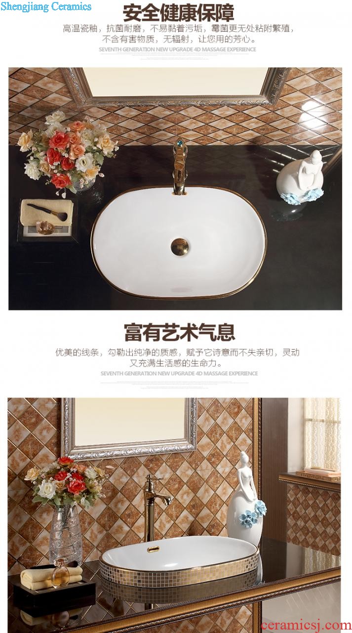 Koh larn, qi lavabo pillar type lavatory ceramic floor balcony sink basin to one column to wash their hands