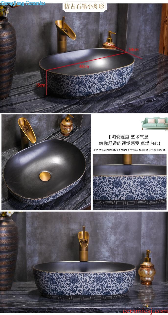 Ceramic balcony wash basin trough large mop mop pool mop pool toilet small household floor mop pool