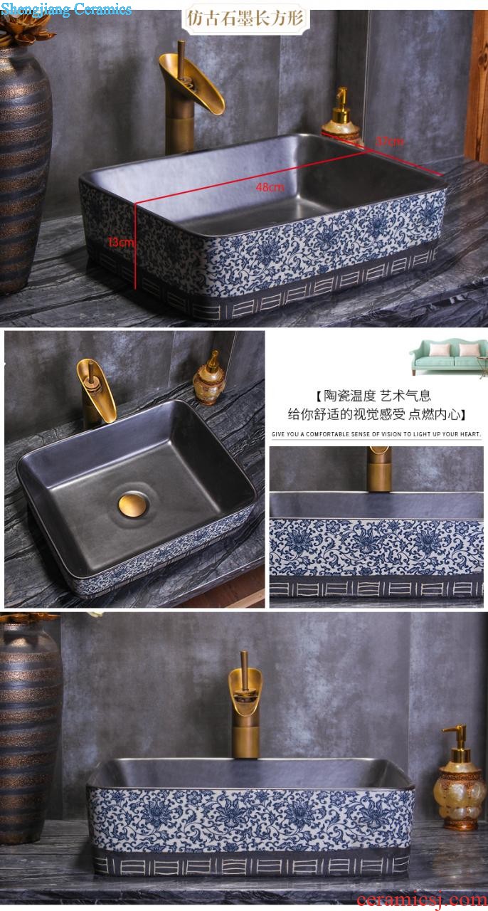 Ceramic balcony wash basin trough large mop mop pool mop pool toilet small household floor mop pool