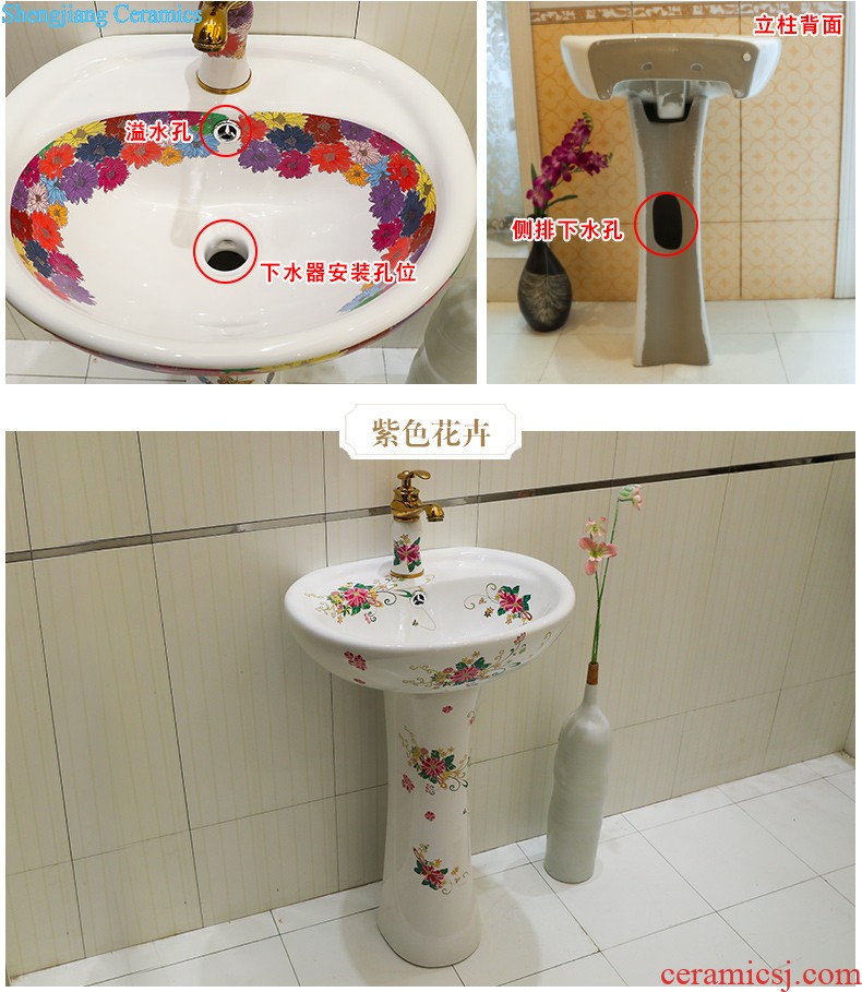 Lavabo ceramic column toilet bowl washing pool balcony sink lavatory toilet pillar landing