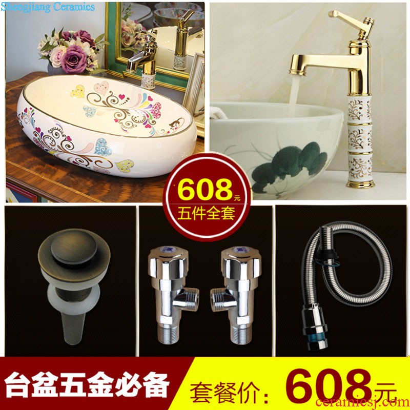 The package mailed the stage basin to jingdezhen ceramic lavabo that defend bath lavatory basin art Form of artificial grass