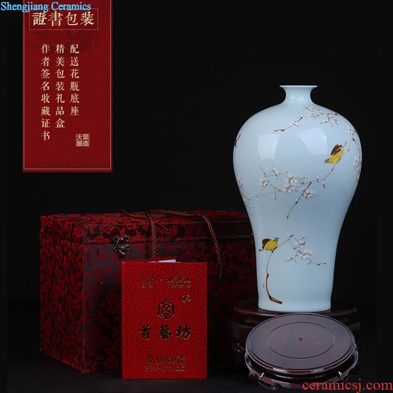 Jingdezhen ceramics hand-painted blue and white porcelain vase The sitting room TV ark home decoration crafts porcelain furnishing articles