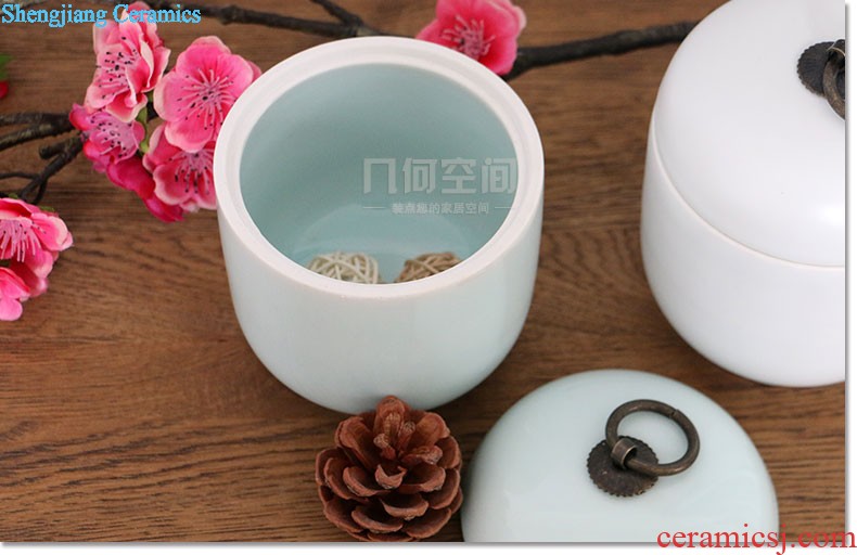 Jingdezhen glaze color solid-colored mei bottles Ceramic vases, flower flower implement Fashionable household craft ornaments ornament