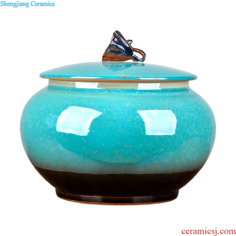 Jingdezhen ceramic caddy large dahongpao storage tanks seal pot pu 'er tea, green tea POTS