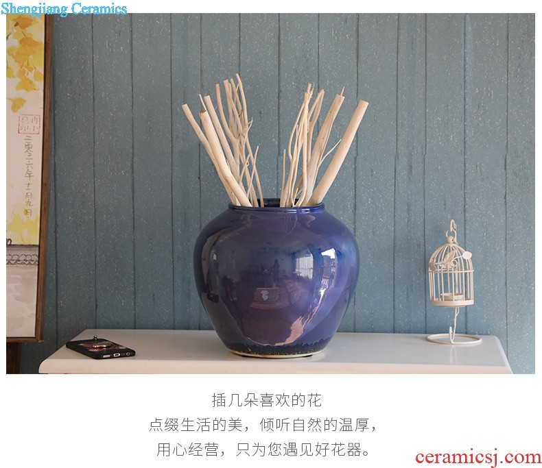 Jingdezhen of large vase The sitting room porch place Chinese kiln flower flower implement hotel ceramic decoration