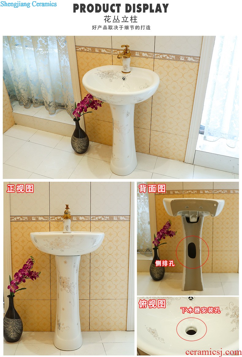 Art pillar basin ceramic floor pillar type lavatory toilet lavabo balcony one wash basin