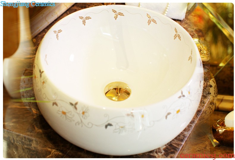 Koh larn, qi stage basin of the basin that wash a face the sink basin sinks special-shaped ceramic sanitary ware art fashion living flower