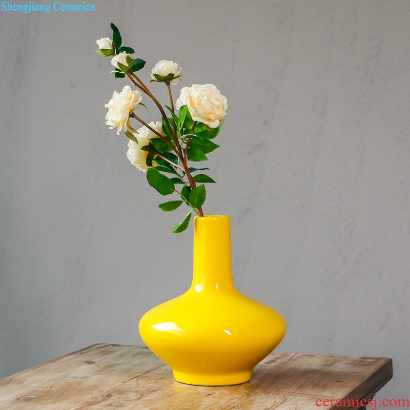 Ceramic vase suit sitting room study flower arranging household small place The modern new Chinese wine creative decorations