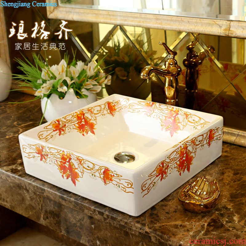 Jingdezhen ceramic basin sinks art stage of the basin that wash a face the sink Oval, Lin red maple C