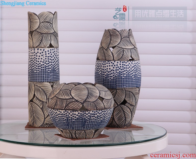 Contemporary and contracted sitting room creative flower arranging furnishing articles home decoration ceramic hydroponic dried flower vase floral arrangements