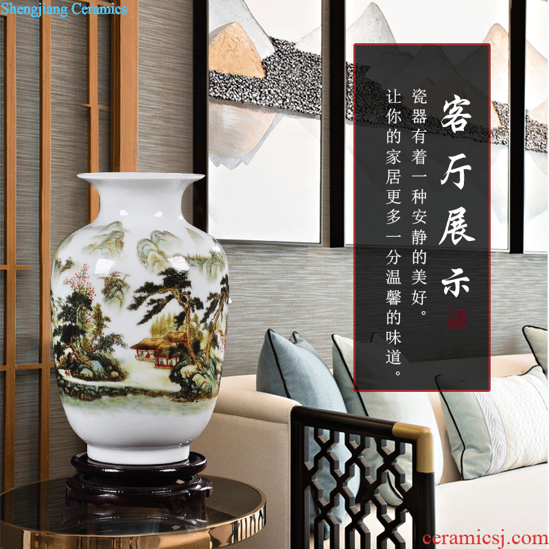 Jingdezhen ceramics 10-inch 26 cm famille rose decoration porcelain dish sitting room sat dish contemporary household furnishing articles gifts