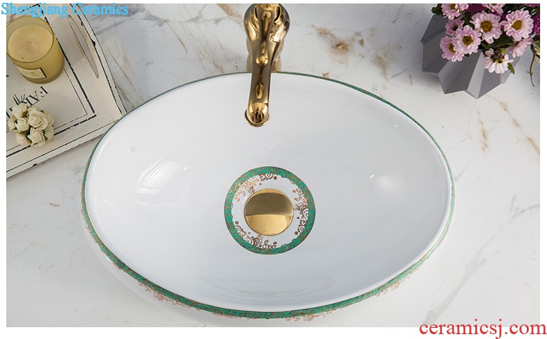 Koh larn, qi column basin sink lavatory pillar type ceramic floor yuanyang LZ1148 sink play