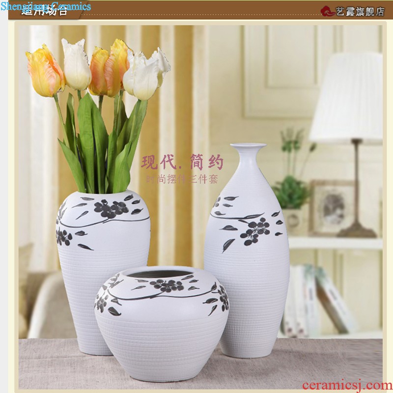 Japanese contracted and contemporary ceramics vase furnishing articles flower arrangement sitting room ground POTS household adornment blue hotel