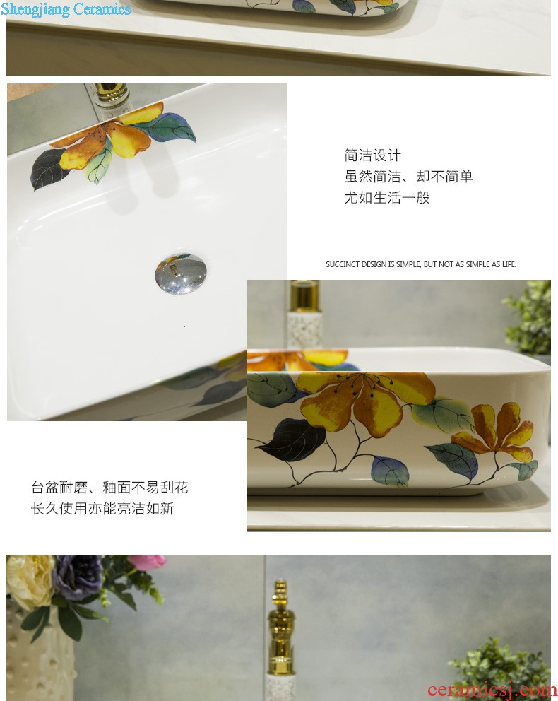 Koh larn, qi increase of jingdezhen ceramic toilet lavabo that defend bath lavatory art basin gold flipping