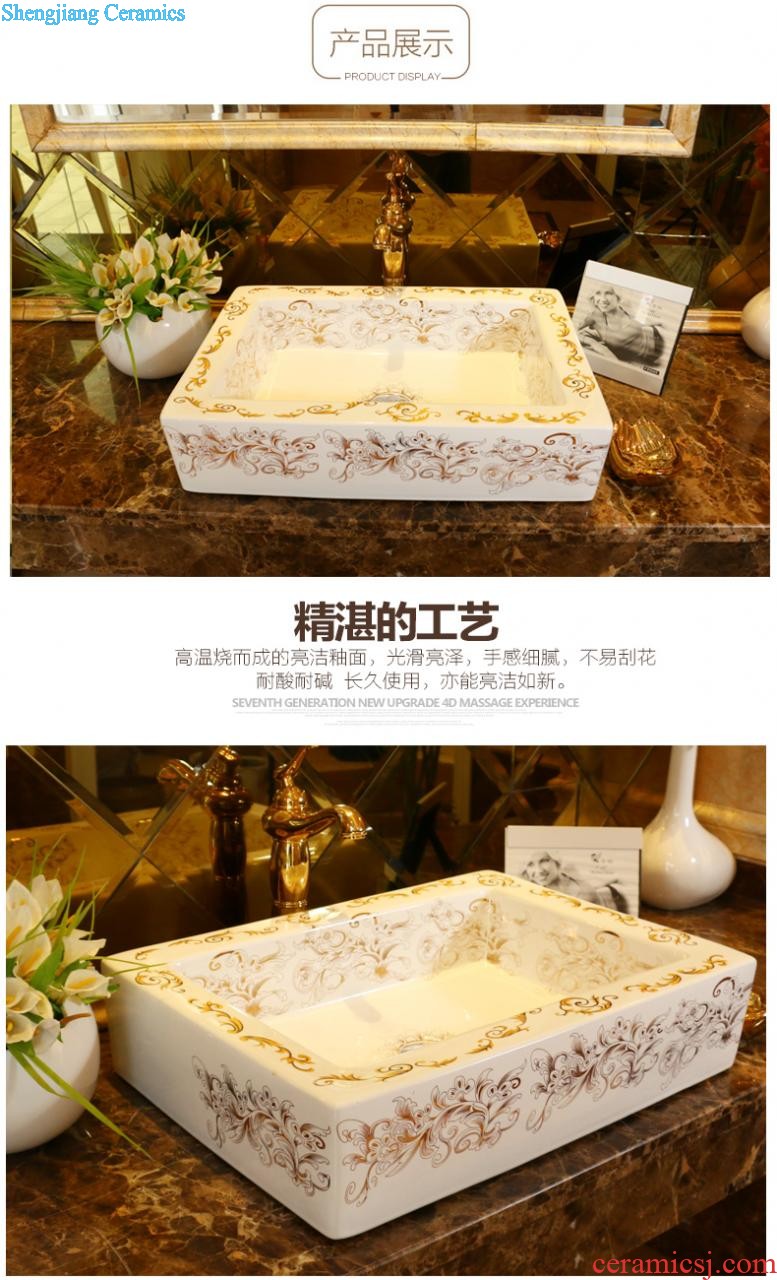 Jingdezhen ceramic lavabo stage basin to single elliptic lavatory toilet basin art basin of restoring ancient ways