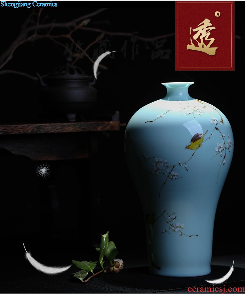 Jingdezhen ceramics hand-painted blue and white porcelain vase The sitting room TV ark home decoration crafts porcelain furnishing articles