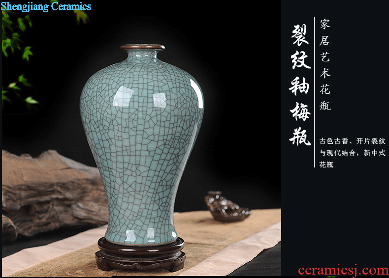 Jingdezhen ceramics furnishing articles big vase household living room decorative bottle arranging flowers Hand blue and white porcelain vase furnishing articles