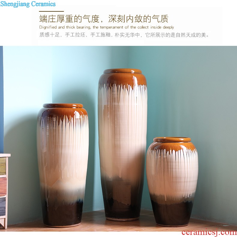 Contemporary and contracted vase furnishing articles blue flower arranging jingdezhen ceramic POTS landing european-style villa decoration sitting room