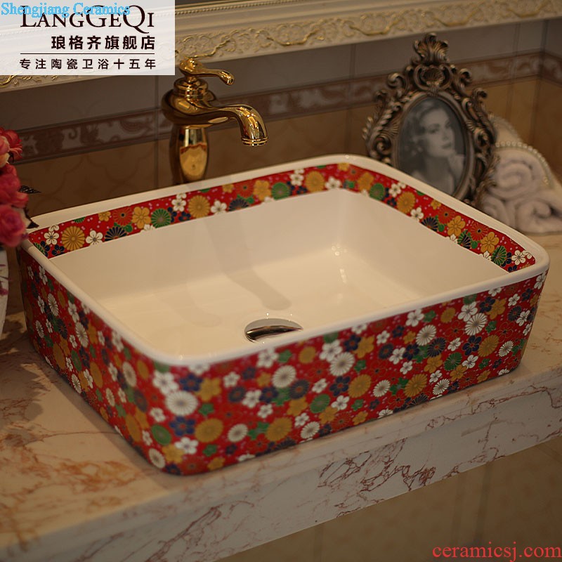 New arrival of jingdezhen ceramic basin sinks the stage basin sink of the basin that wash a face - carpet of flowers