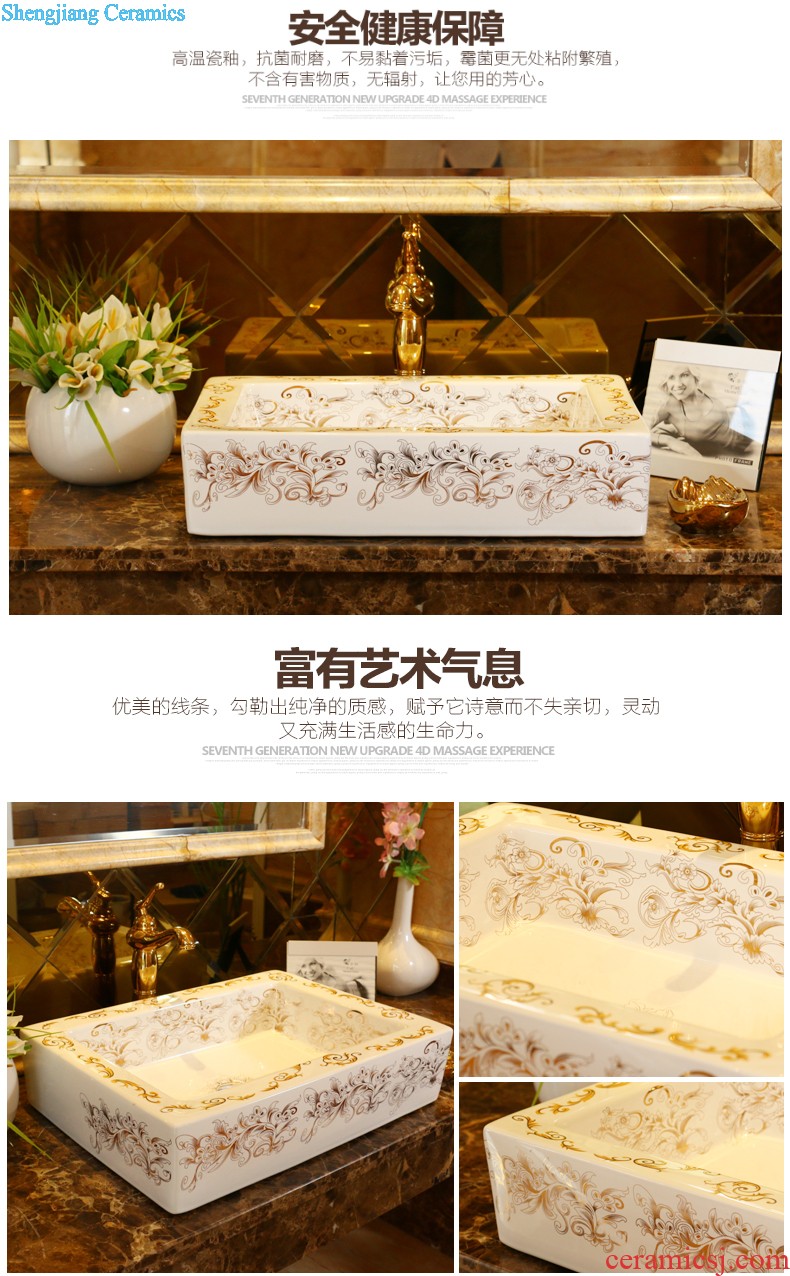 Jingdezhen ceramic lavabo stage basin to single elliptic lavatory toilet basin art basin of restoring ancient ways