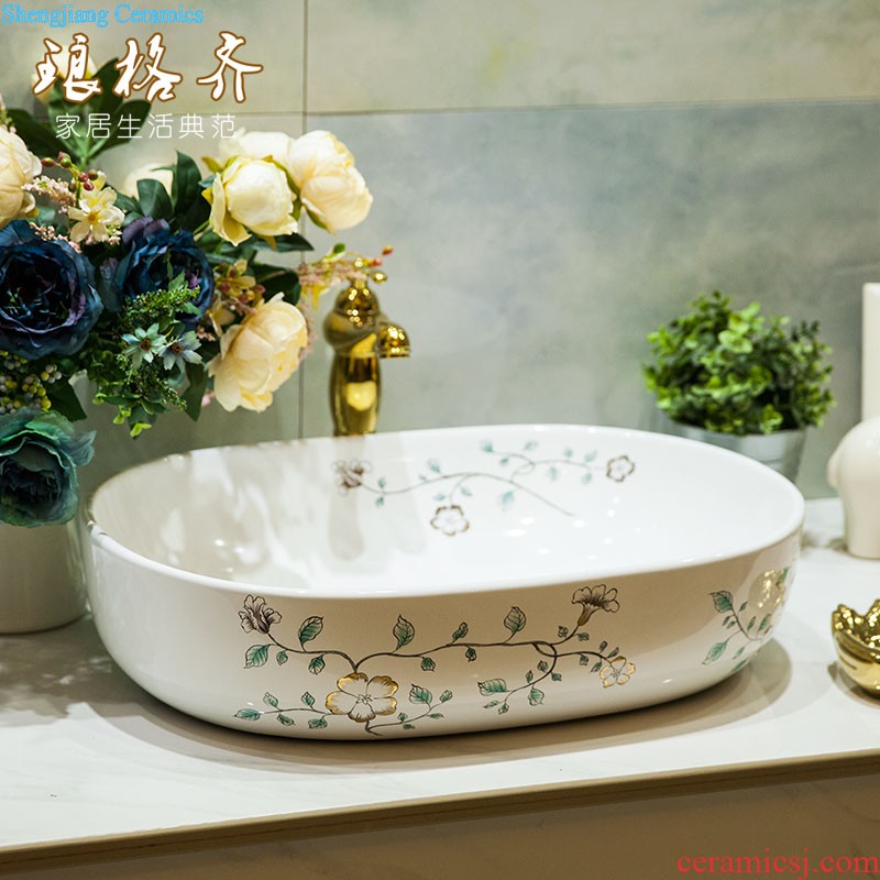 Koh larn, qi ceramic art basin balcony mop mop pool ChiFangYuan mop pool diameter 40 cm jump cut stone yellow