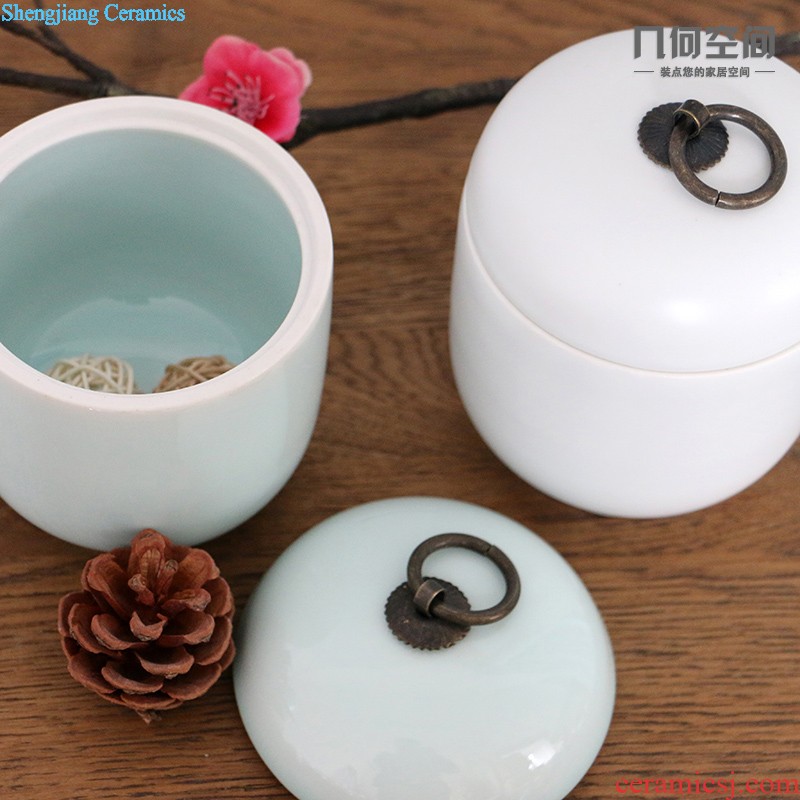 Jingdezhen glaze color solid-colored mei bottles Ceramic vases, flower flower implement Fashionable household craft ornaments ornament