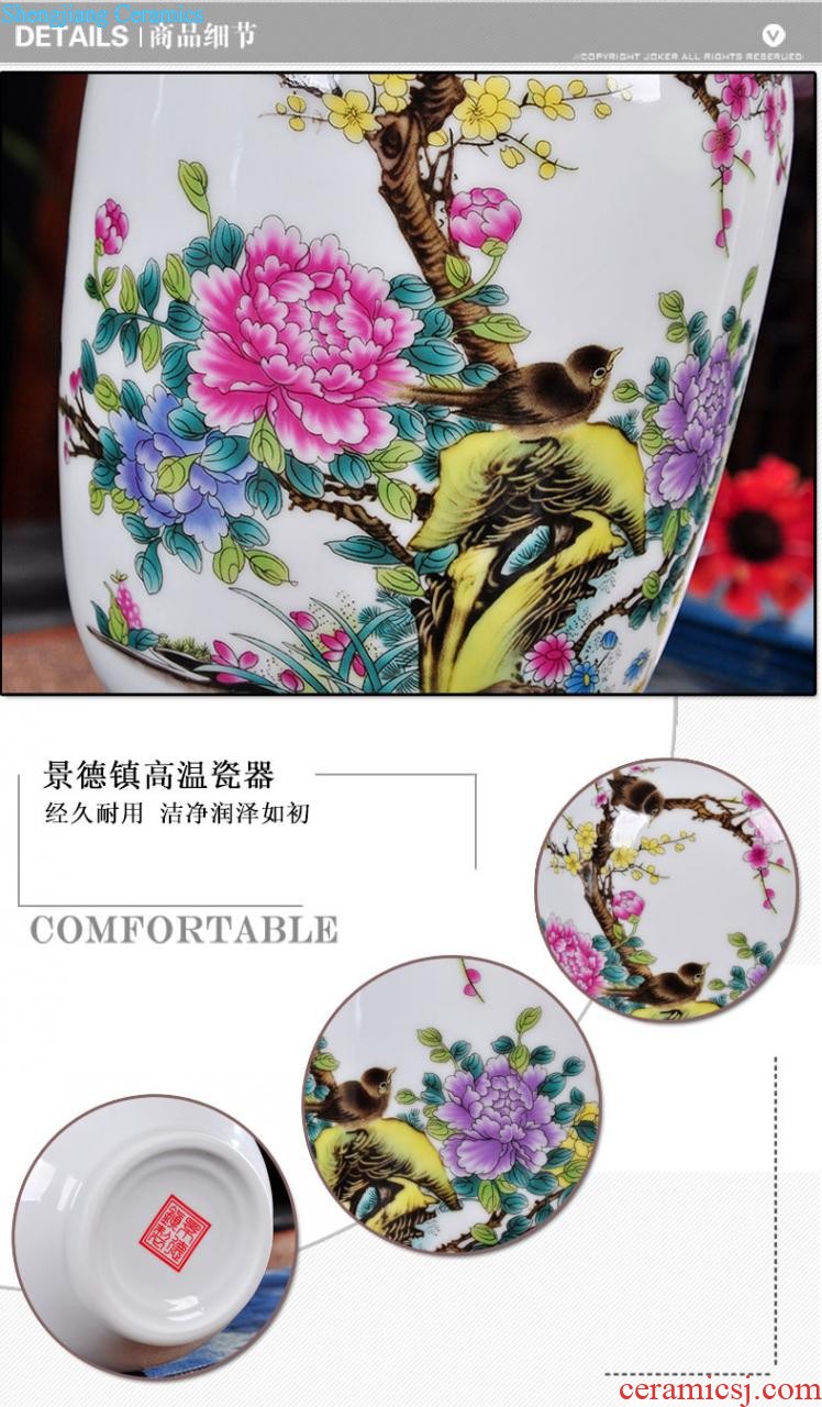 Jingdezhen ceramics 10-inch 26 cm famille rose decoration porcelain dish sitting room sat dish contemporary household furnishing articles gifts