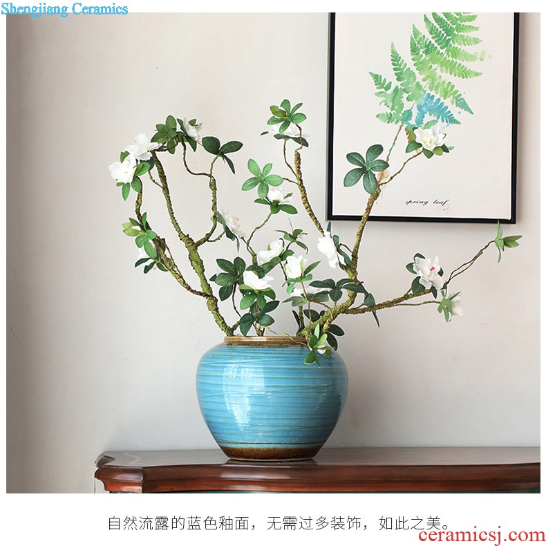 European art ceramics of large vase Jingdezhen contemporary and contracted sitting room soft furnishing articles of modern Chinese style